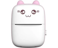 Topt Mini bluetooth terminis spausdintuvas paveikslėliams, užrašams baltos ir rožinės spalvos