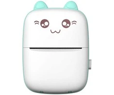 Topt Mini bluetooth terminis spausdintuvas paveikslėliams, užrašams baltos ir mėlynos spalvos