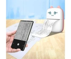 Topt Mini bluetooth terminis spausdintuvas paveikslėliams, užrašams baltos ir rožinės spalvos