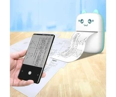 Topt Mini bluetooth terminis spausdintuvas paveikslėliams, užrašams baltos ir mėlynos spalvos