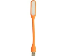 Oem Topt Mini LED Lamp Silicone USB Oranžinis