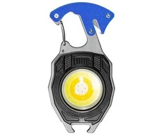 Topt Mini žibintuvėlis LED raktų pakabukas W5147 Type C with 2 screwdriver bits mėlynas