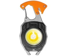 Topt Mini žibintuvėlis LED raktų pakabukas W5147 Type C with 2 screwdriver bits oranžinis