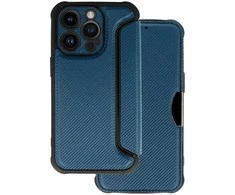 Topt Razor Carbon Book dėklas skirtas Apple iPhone 14 Pro mėlynos spalvos