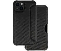 Topt Razor Carbon Book dėklas skirtas Apple iPhone 14 Plus juodos spalvos