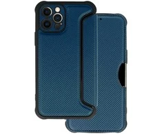Topt Razor Carbon Book dėklas skirtas Apple iPhone 12 Pro mėlynos spalvos