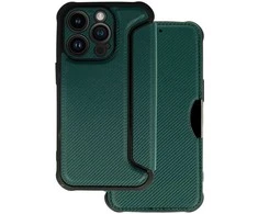 Topt Razor Carbon Book dėklas skirtas Apple iPhone 14 Pro Max dark žalios spalvos