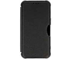 Topt Razor Carbon Book dėklas skirtas Apple iPhone 12 juodos spalvos