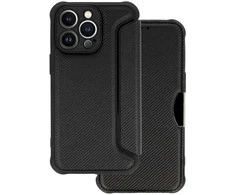 Topt Razor Carbon Book dėklas skirtas Xiaomi Redmi Note 13 Pro 4G juodos spalvos