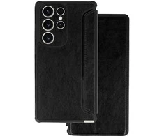 Topt Razor Leather Book dėklas skirtas Samsung Galaxy S23 juodos spalvos