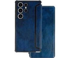 Topt Razor Leather Book dėklas skirtas Samsung Galaxy S23 Plus mėlynos spalvos