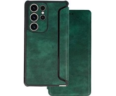 Topt Razor Leather Book dėklas skirtas Samsung Galaxy S23 Plus dark žalios spalvos