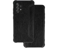Topt Razor Leather Book dėklas skirtas Samsung Galaxy S23 FE juodos spalvos