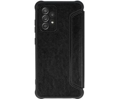 Topt Razor Leather Book dėklas skirtas Samsung Galaxy S23 FE juodos spalvos