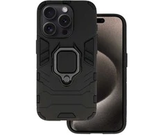 Topt Ring Armor dėklas skirtas Apple iPhone 15 Pro juodos spalvos