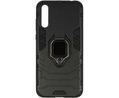 Topt Ring Armor dėklas skirtas Huawei P Smart S juodos spalvos