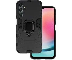 Topt Ring Armor dėklas skirtas Samsung Galaxy A24 4G juodos spalvos