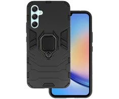 Topt Ring Armor dėklas skirtas Samsung Galaxy A34 5G juodos spalvos