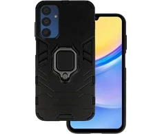 Topt Ring Armor dėklas skirtas Samsung Galaxy A15 4G/5G juodos spalvos