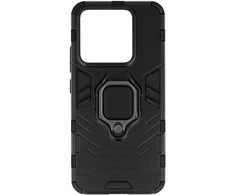 Topt Ring Armor dėklas skirtas Xiaomi 14 juodos spalvos