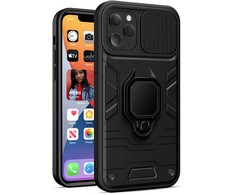iLike Topt Ring Lens dėklas skirtas Apple iPhone 14 Pro Max juodos spalvos
