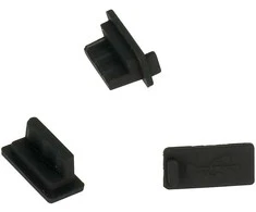 Toptel Topt Silicone anti-dust plug USB juodos spalvos - 10 vnt