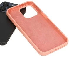 Toptel Topt Silikoninis Lite dėklas skirtas Apple iPhone 16 Pro Max persikų spalvos