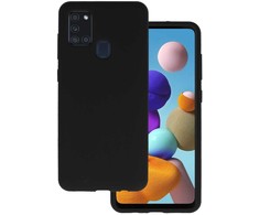 Fusion Accessories Topt Silicone Lite dėklas skirtas Samsung Galaxy A21S juodos spalvos