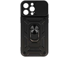 Toptel Topt Slide Camera Armor dėklas skirtas Apple iPhone 15 Pro Max juodos spalvos