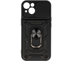 Toptel Topt Slide Camera Armor dėklas skirtas Apple iPhone 15 juodos spalvos