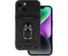 Topt Slide Camera Armor dėklas skirtas Apple iPhone 14 juodos spalvos