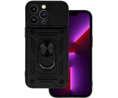 Topt Slide Camera Armor dėklas skirtas Apple iPhone 13 Pro juodos spalvos