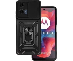 Topt Slide Camera Armor dėklas skirtas Motorola Moto G24 juodos spalvos