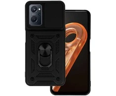 Slide Camera Armor dėklas skirtas Realme 9i juodos spalvos