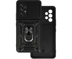 Fusion Accessories Slide Camera Armor dėklas skirtas Samsung Galaxy A53 5G juodos spalvos