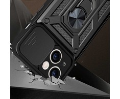 Toptel Topt Slide Camera Armor dėklas skirtas Samsung Galaxy A56 5G juodos spalvos
