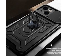 Topt Slide Camera Armor dėklas skirtas Samsung Galaxy A16 5G juodos spalvos