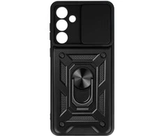 Topt Slide Camera Armor dėklas skirtas Samsung Galaxy M55 5G juodos spalvos