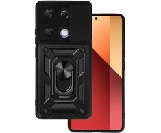 Topt Slide Camera Armor dėklas skirtas Xiaomi Redmi Note 13 Pro 4G juodos spalvos