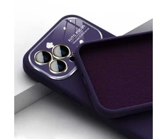 Topt Soft Silicone Lens dėklas skirtas Apple iPhone 13 Pro violetinės spalvos