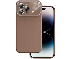 Toptel Topt Soft Silicone Lens dėklas skirtas Apple iPhone 14 Pro Max rudos spalvos