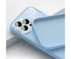 Toptel Mėlyna Soft Silicone Lens Dėklas skirtas Apple iPhone 13 Pro light mėlynas