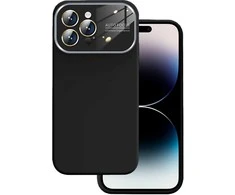 Topt Soft Silicone Lens dėklas skirtas Apple iPhone 15 Plus juodos spalvos