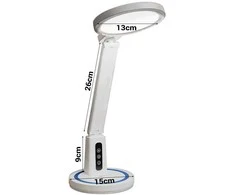 Oem Topt Stalinis šviestuvas LED DL-02 belaidis with digitial clock baltos spalvos