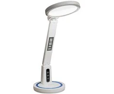 Oem Topt Stalinis šviestuvas LED DL-02 belaidis with digitial clock baltos spalvos