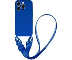 Topt Strap silikoninis dėklas skirtas Apple iPhone 13 Pro Max design 2 mėlynos spalvos