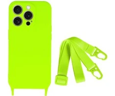 Topt Strap silikoninis dėklas skirtas Apple iPhone 13 Pro Max design 2 lime
