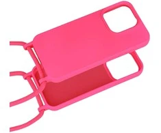 Toptel Topt Strap silikoninis dėklas skirtas Apple iPhone 15 Plus design 1 rožinės spalvos