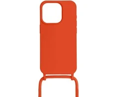 Topt Strap silikoninis dėklas skirtas Apple iPhone 15 Plus design 1 oranžinės spalvos