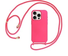 Topt Strap silikoninis dėklas skirtas Apple iPhone 15 Plus design 1 rožinės spalvos